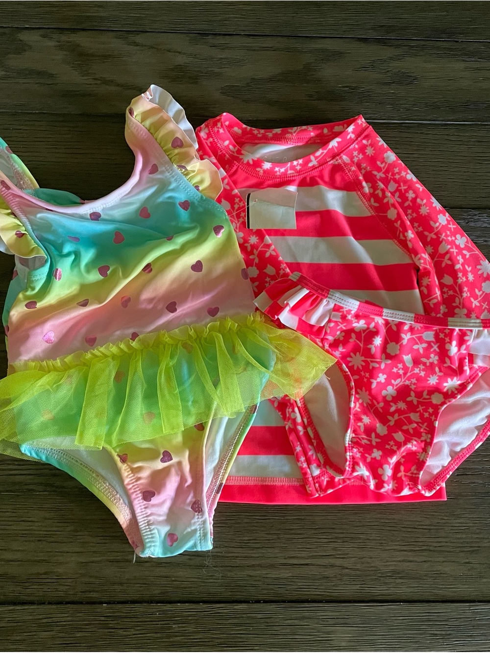 Set of 2 girls swimsuits. Size 3T. Like new. No tags.Cat and Jack. Penelope Mack